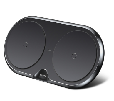 Compatible With Compatible With Baseus Wireless Charger Dual Pad Silicone Fast Charging peed CN Plug For Phone Chargers