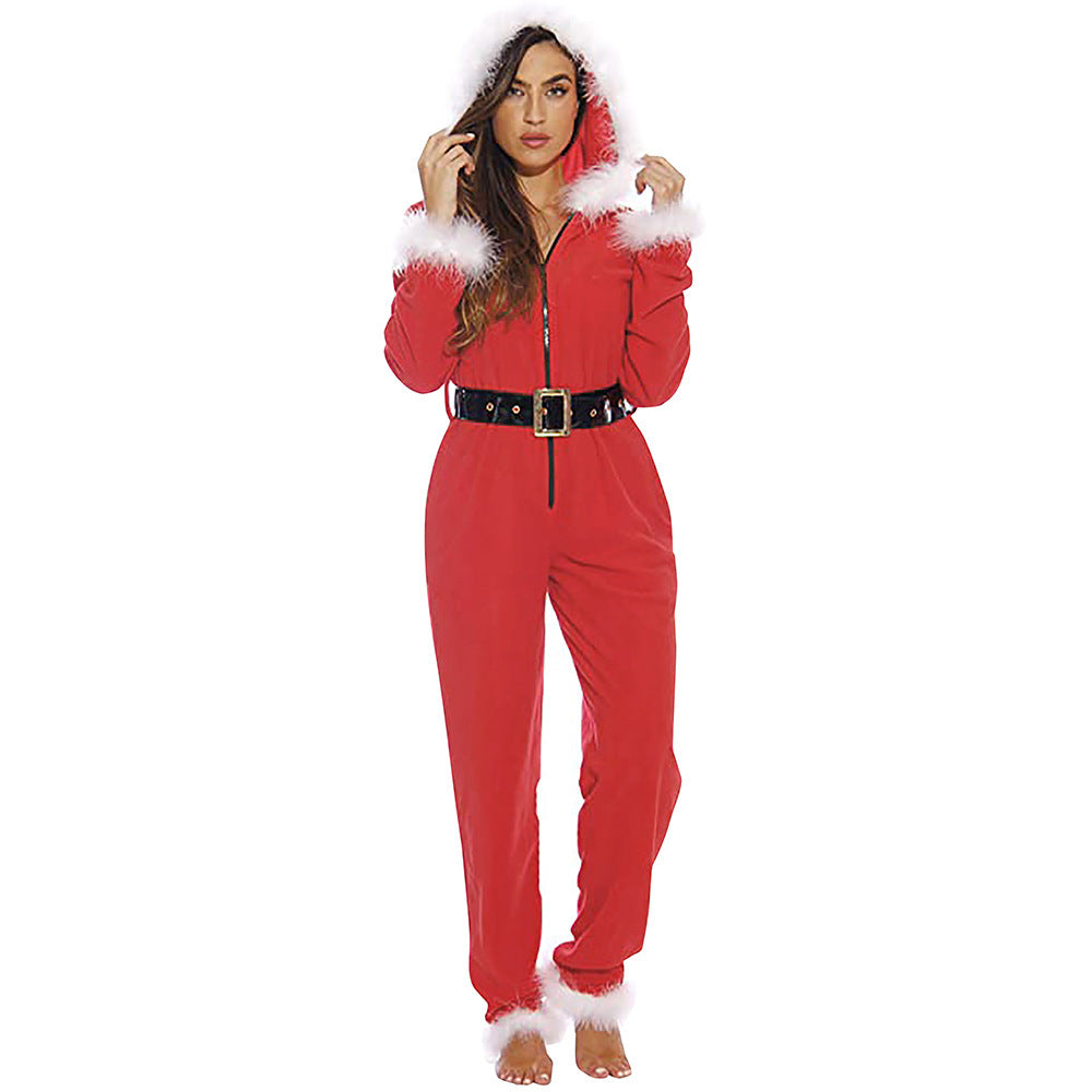 Red Christmas costume jumpsuit - 4KsApparels