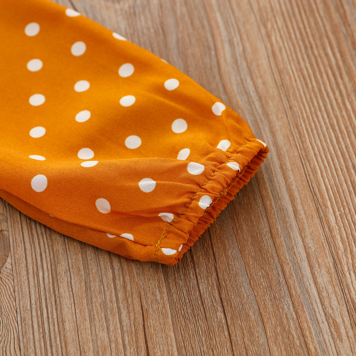 Girls' Polka Dot Lace Long Sleeve One Piece Dress