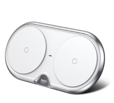 Compatible With Compatible With Baseus Wireless Charger Dual Pad Silicone Fast Charging peed CN Plug For Phone Chargers