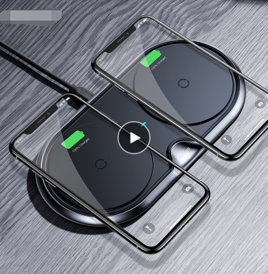 Compatible With Compatible With Baseus Wireless Charger Dual Pad Silicone Fast Charging peed CN Plug For Phone Chargers