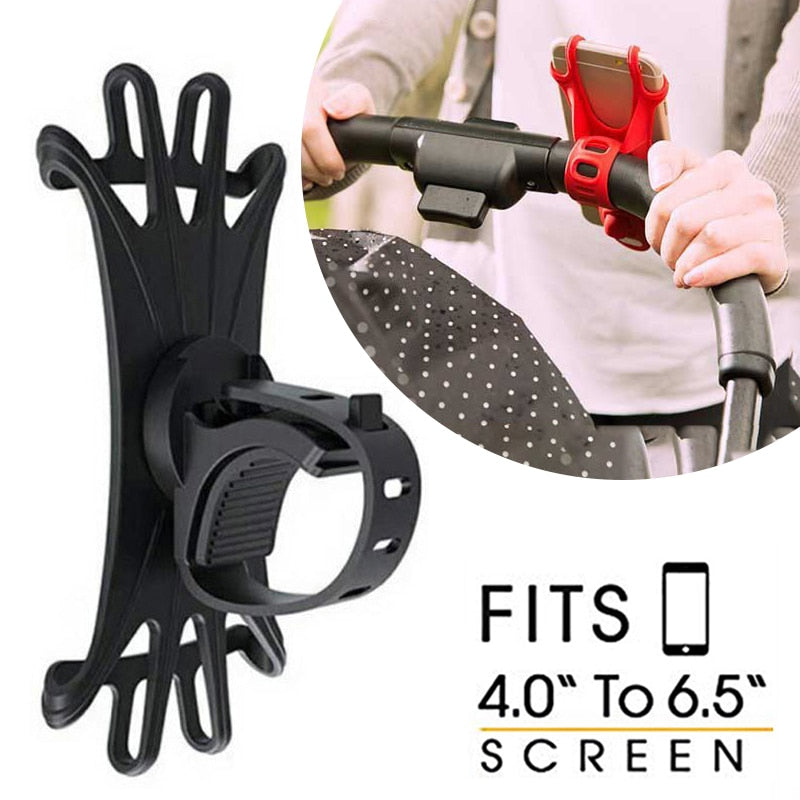 Baby Stroller Accessories Mobile Phone Holder Rack Universal 360 Rotatable Baby Pram Cart Phone Holder for iPhone Gps Device - 4KsApparels