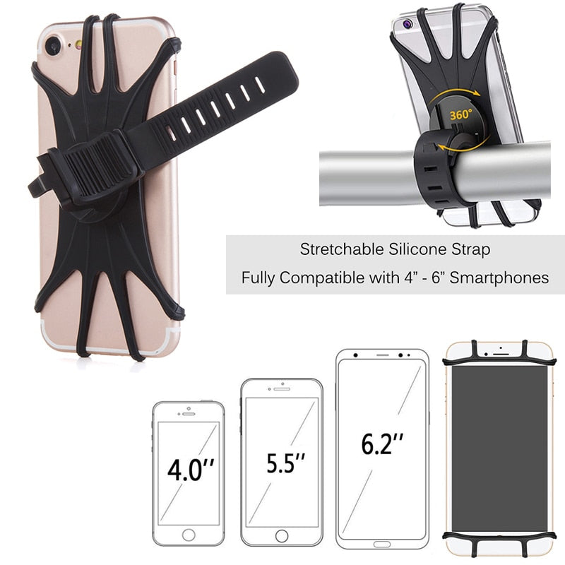 Baby Stroller Accessories Mobile Phone Holder Rack Universal 360 Rotatable Baby Pram Cart Phone Holder for iPhone Gps Device - 4KsApparels