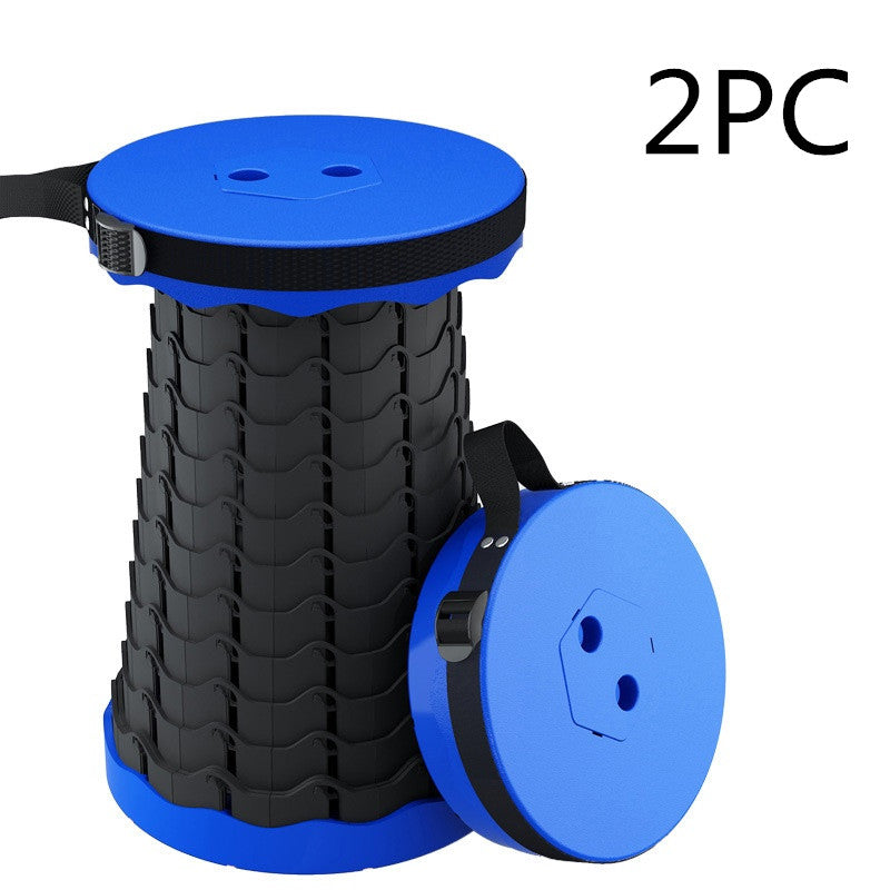 Travel Folding Stool Portable Outdoor Adjustable Retractable Stool Shrinking Shoe Changing Seat Fishing Elderly Walking Stool
