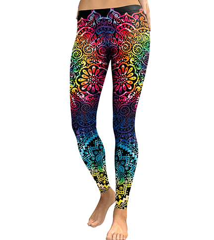 Summer hot new 3D digital printing nine pants wholesale slim stretch leggings