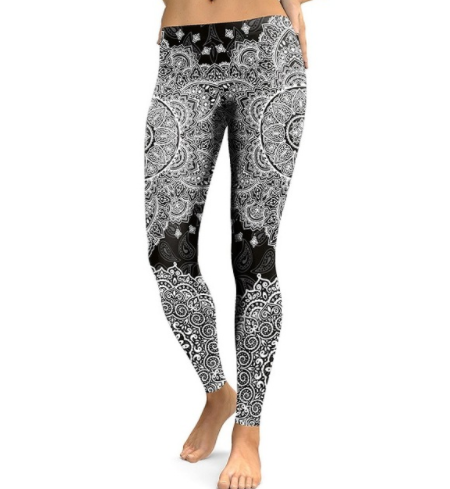 Summer hot new 3D digital printing nine pants wholesale slim stretch leggings