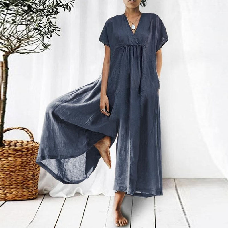 Long Short Sleeved Jumpsuit For Women