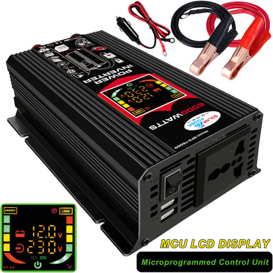 Dual USB Car Inverter With Smart Display