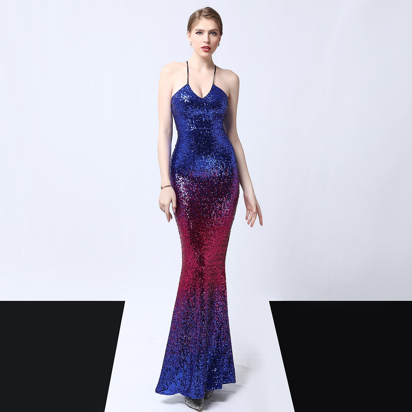 Sequined evening dress