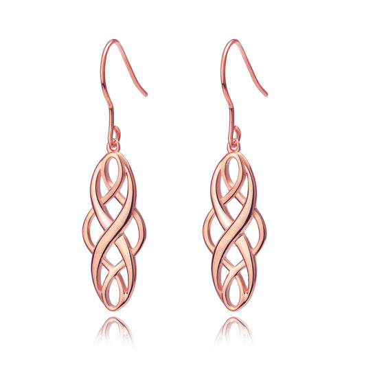 925 Sterling Silver Irish Knot Fashion Drop Earring For Women Party Jewelry