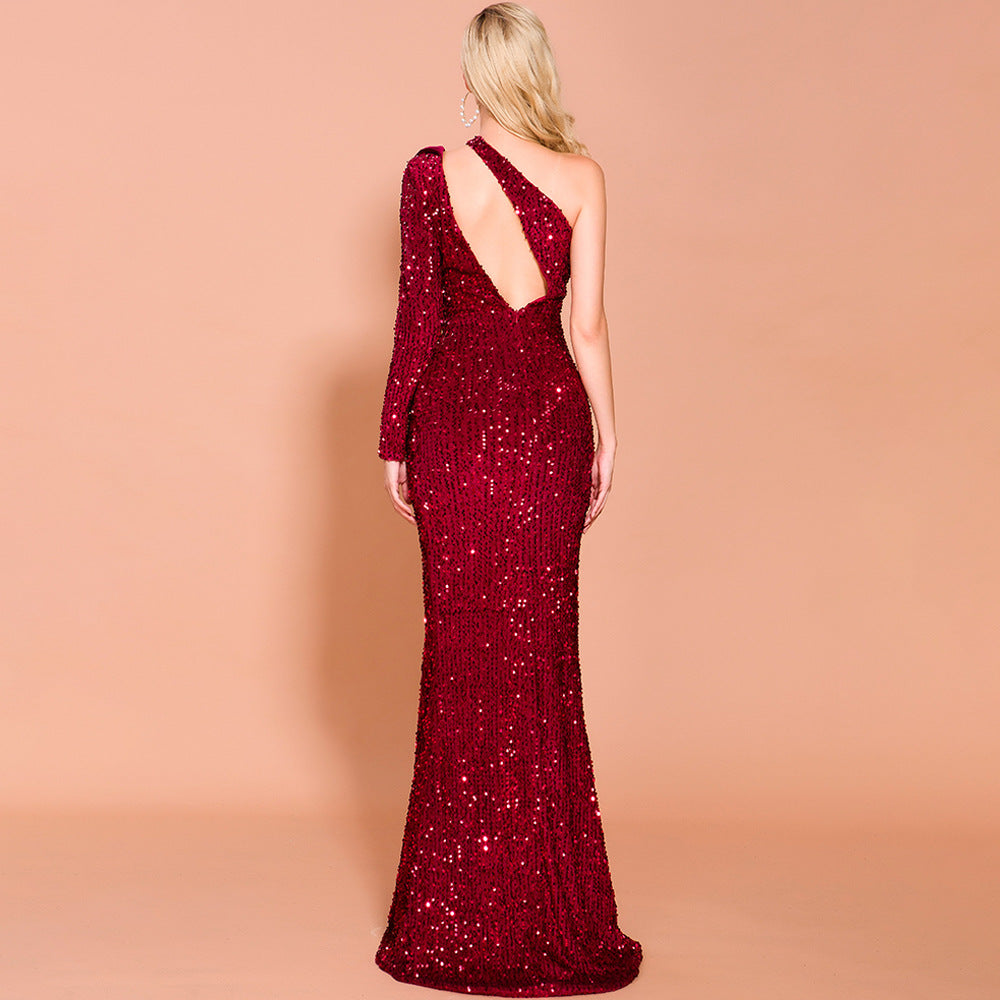 Sequined evening dress