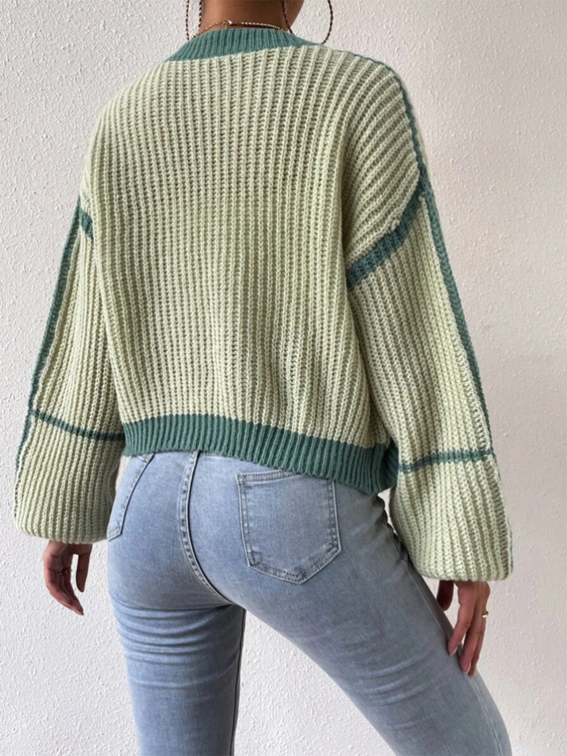 Open Front Dropped Shoulder Cardigan