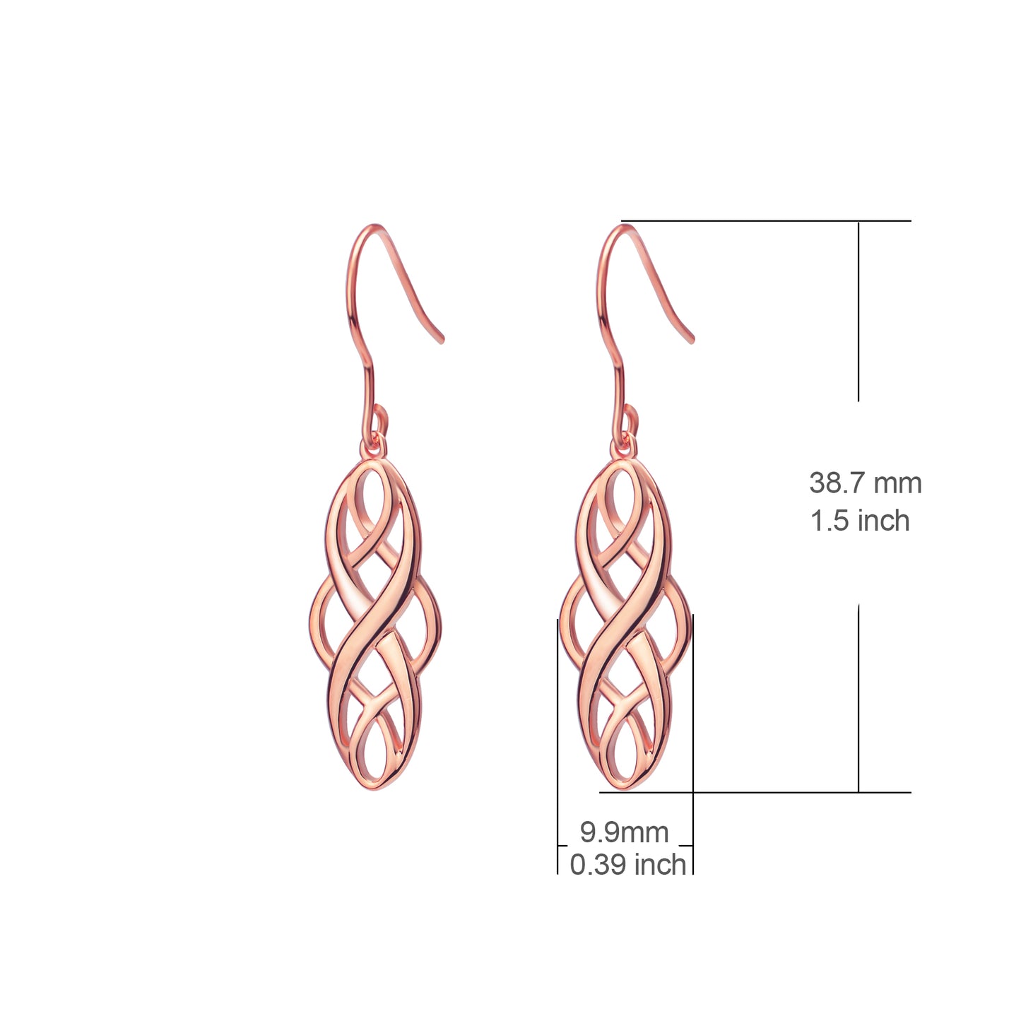 925 Sterling Silver Irish Knot Fashion Drop Earring For Women Party Jewelry