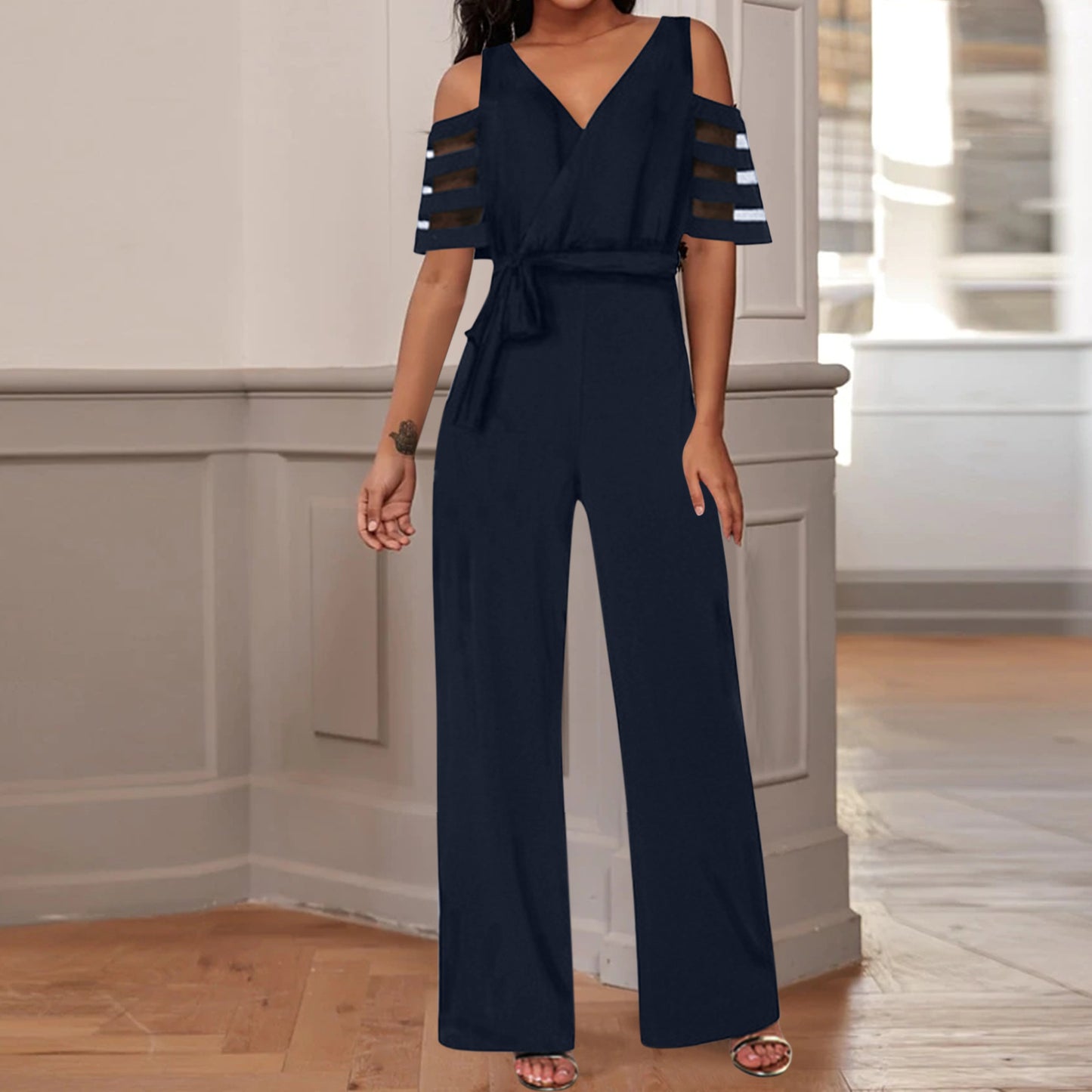 Women's Clothing One-piece Wide-leg Pants Casual