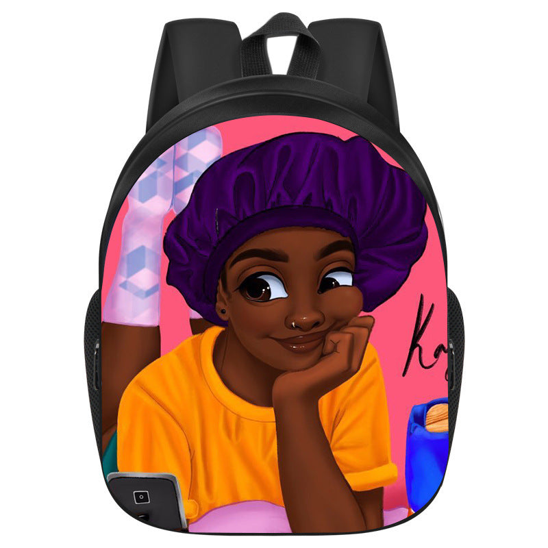 African Girl School Bag Primary And Secondary School Students Backpack African Girl