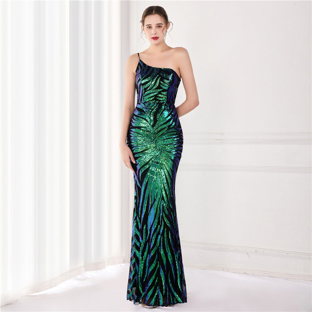 Sequin Sequins Fairy Celebrity Party Party Evening Dress