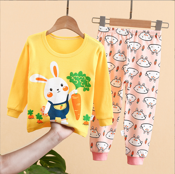 Children's Cartoon Cute Print Home Service Pajamas Set - 4KsApparels