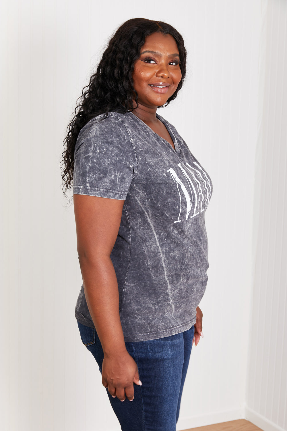 Sew In Love MAMA Full Size Acid Wash Tee