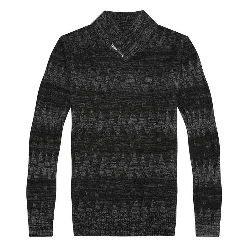 Casual sweater long sleeve knitted jacquard youth