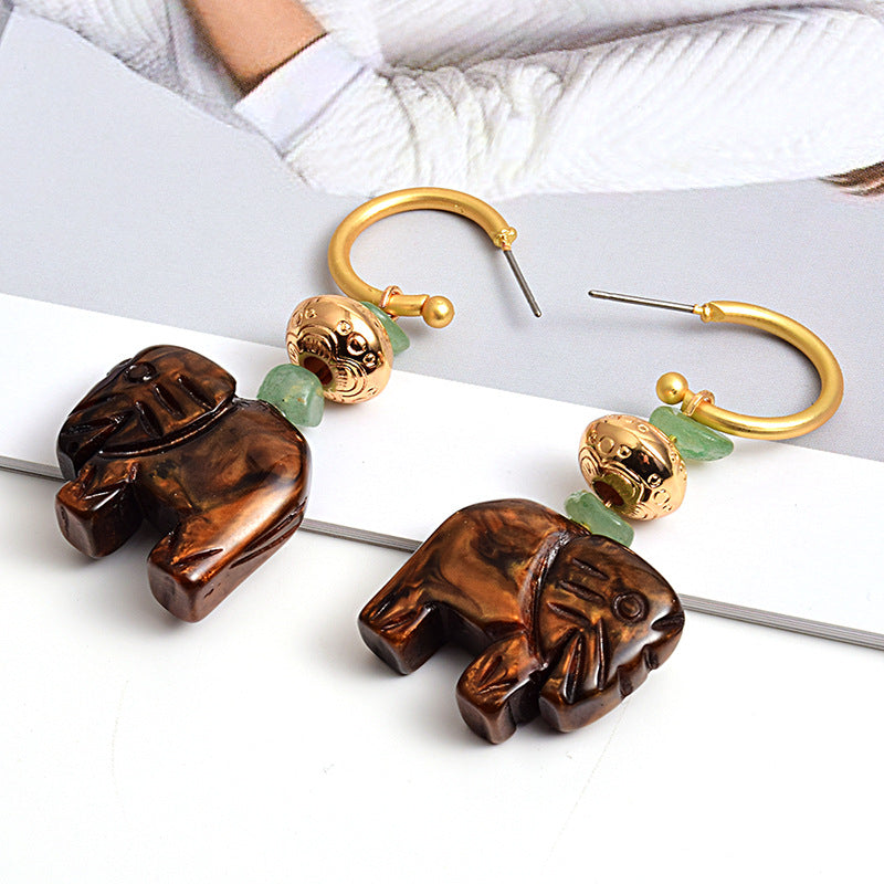 New European Style Fashion Cute Elephant Earrings