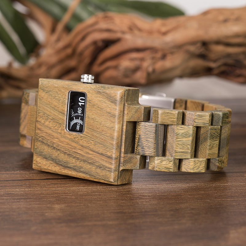 BOBOBIRD new square creative wood watch men's fashion trend wood table