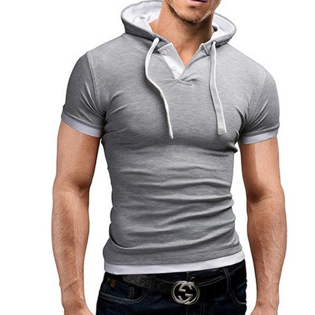 Men Hooded Polo Shirt - 4KsApparels