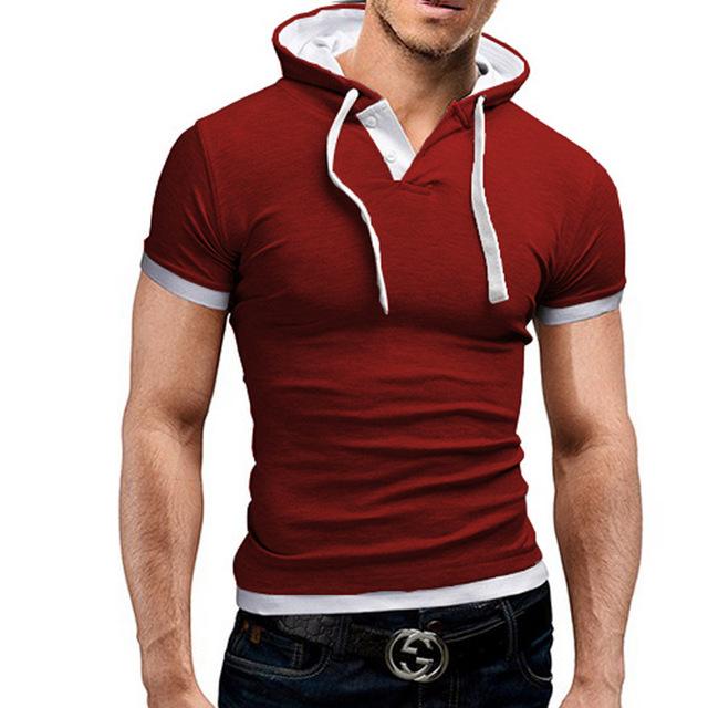 Men Hooded Polo Shirt - 4KsApparels