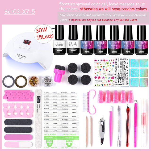 Mini manicure tool sealant set