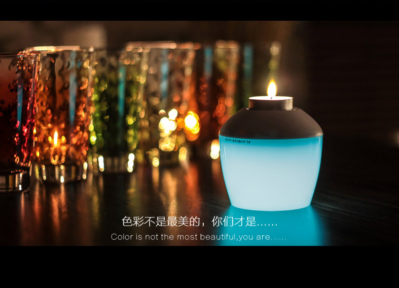 PLAYBULB Electric Smart Candle LED Flameless RGB scented Romantic Flash light Colored Glitter battery operated Candles Holder