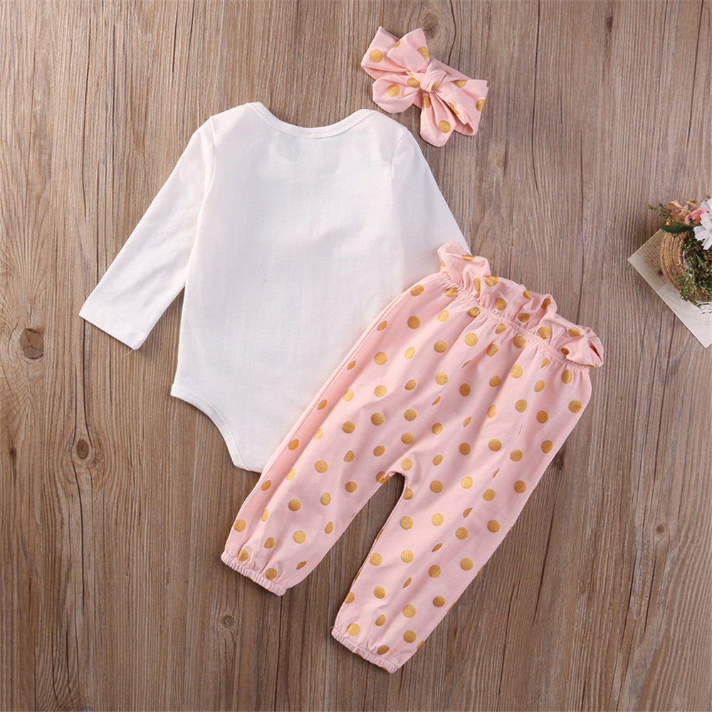 Baby Bunny Romper With Bowknot Lace Trousers Headband