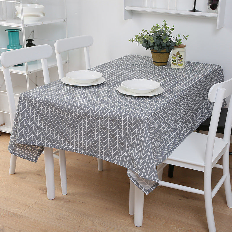 Rectangular Lattice Table Cover Coffee Table Restaurant Waterproof Tablecloth