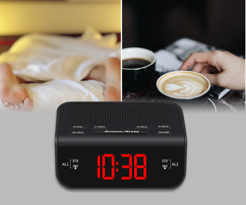 LED Multifunctional Radio Creative Desktop Digital Alarm Clock Radio