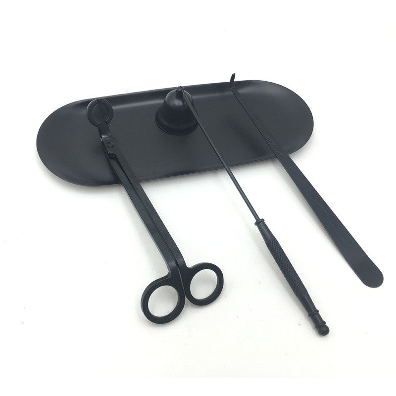 Household Black Scented Candle Cutter, Candle Extinguisher, Candle Extinguisher Hook, And Four-Piece Tool