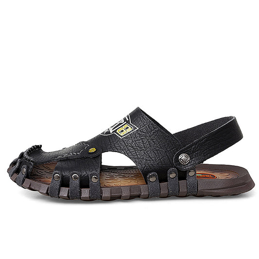 Baotou Sandals Men Casual Leather Sandals Men - 4KsApparels