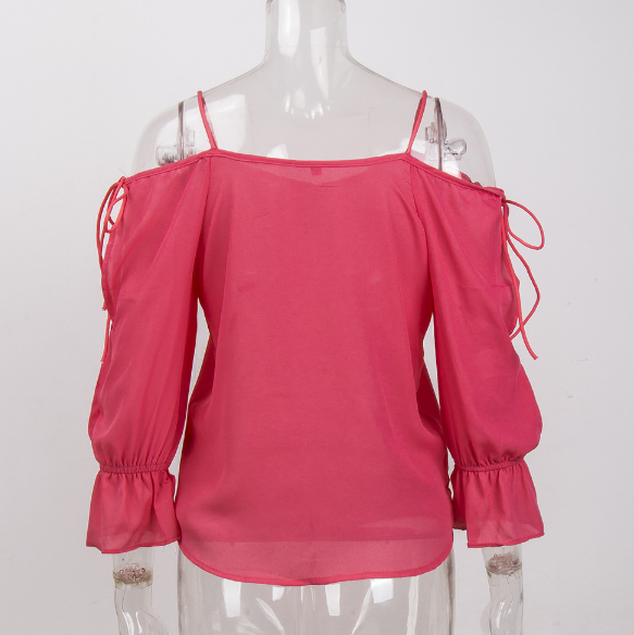 Strapless strapless chiffon shirt top