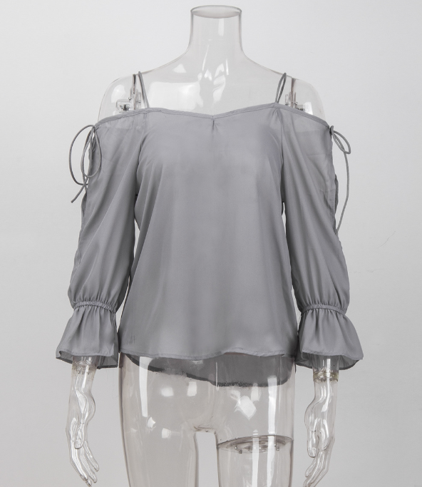 Strapless strapless chiffon shirt top