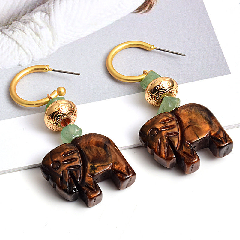 New European Style Fashion Cute Elephant Earrings