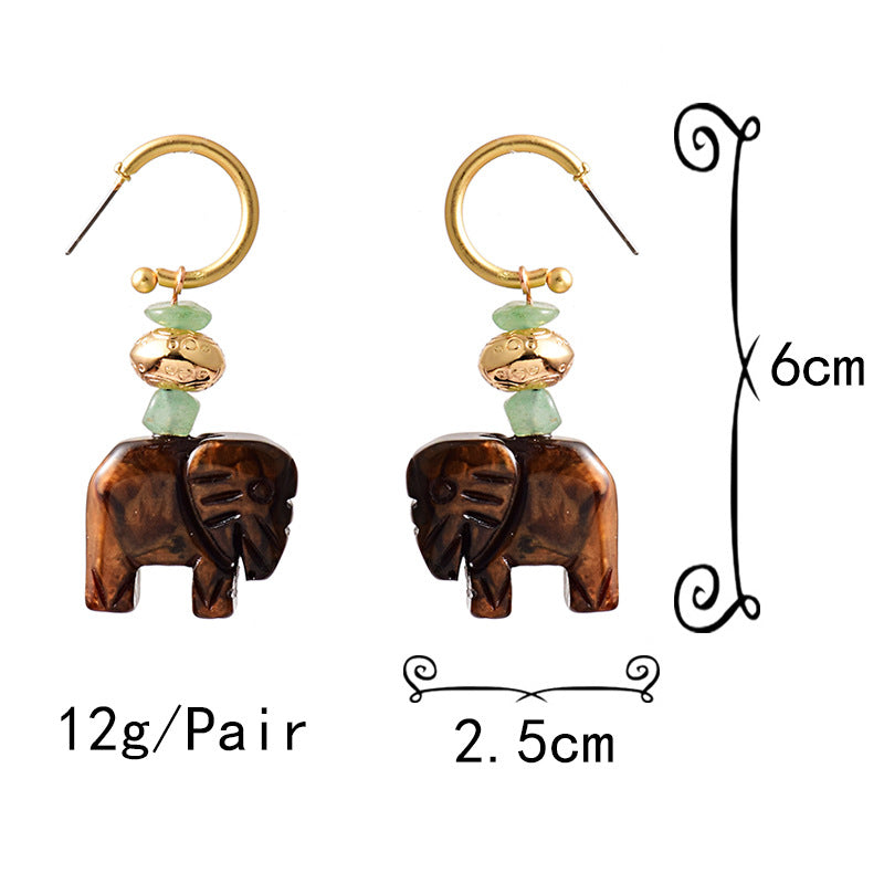 New European Style Fashion Cute Elephant Earrings