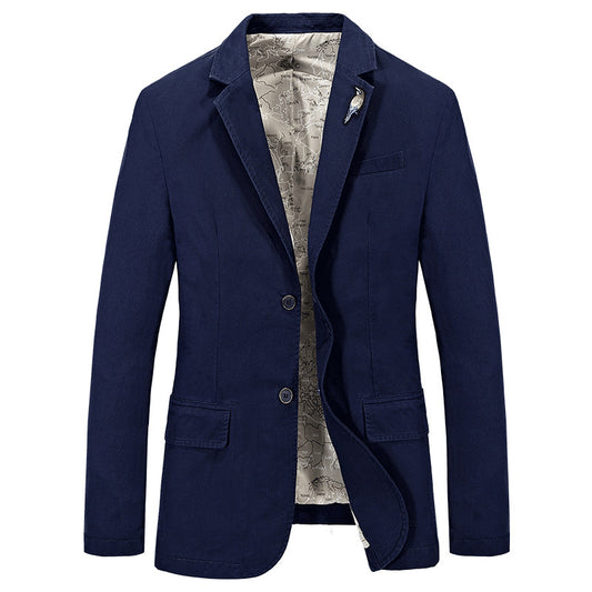 Men's cotton casual suit jacket