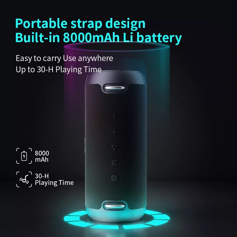 Waterproof Heavy Bass High Power Portable Bluetooth Wireless Speaker