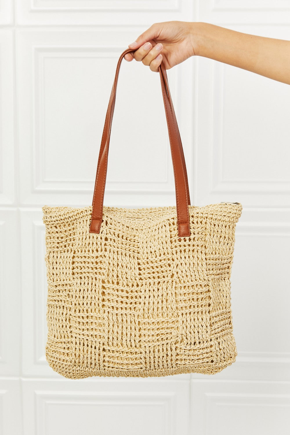 Fame Picnic Date Straw Tote Bag