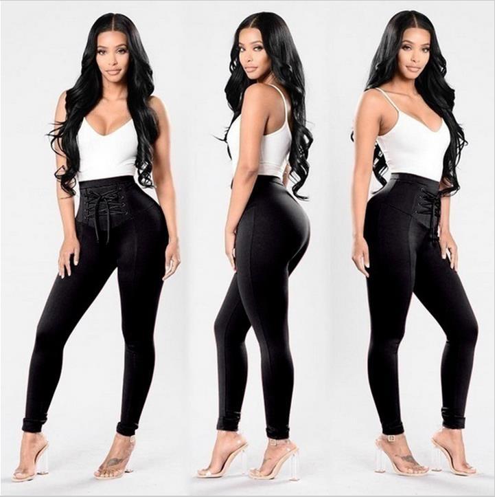 joggers women trousers stretch pencil pants plus size high waist sweatpants lace up long pants pink women fitness clothing