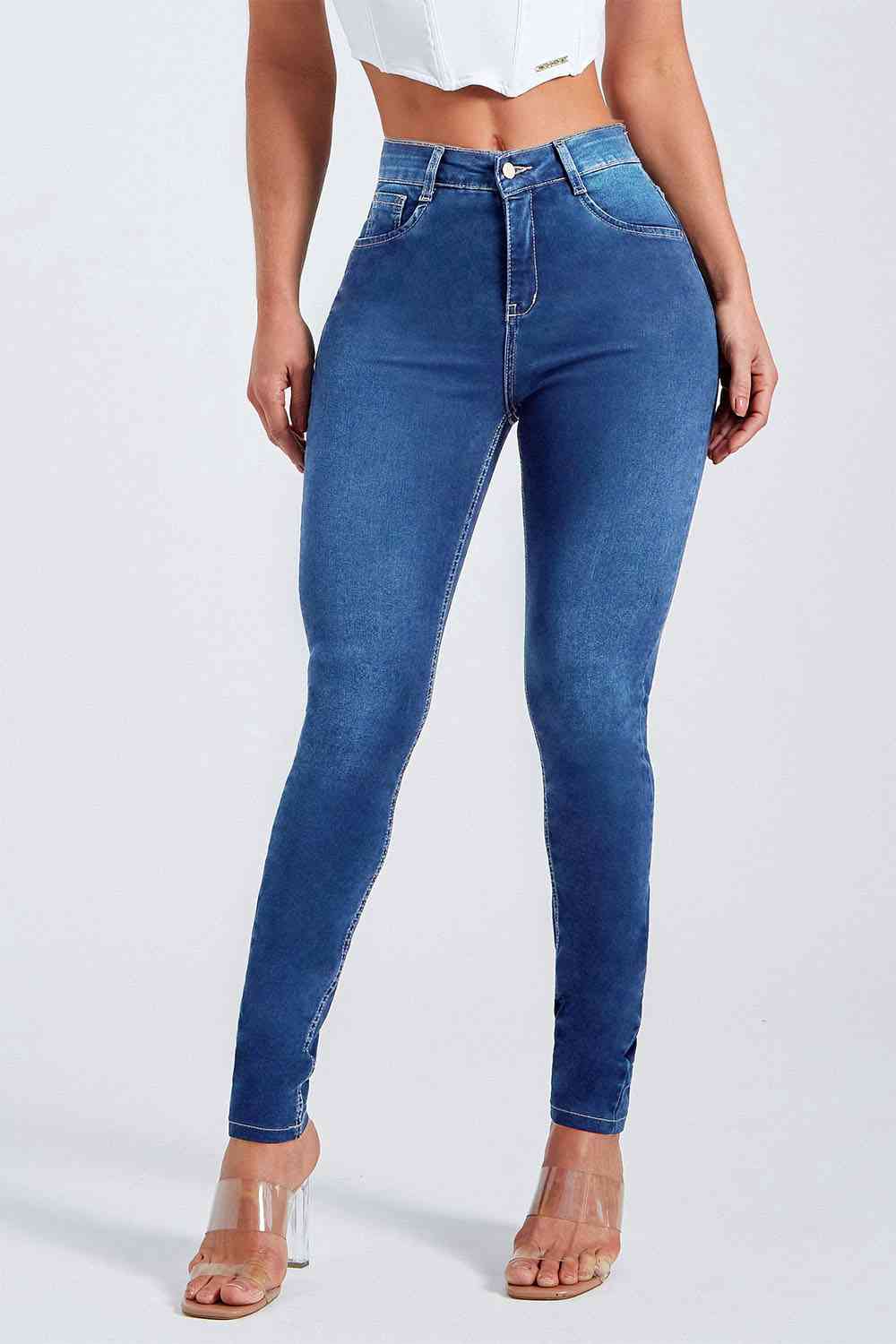 Buttoned Skinny Jeans