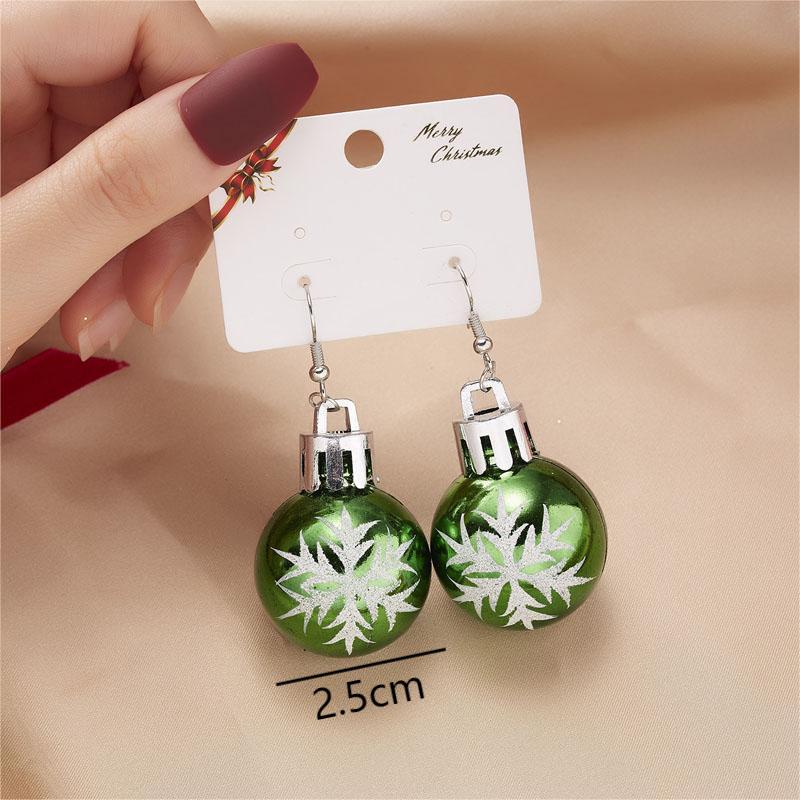 Christmas Color Oil Drop Christmas Tree Earrings