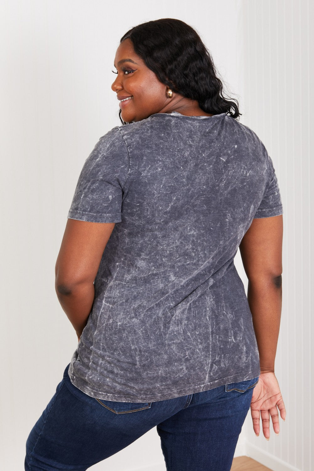 Sew In Love MAMA Full Size Acid Wash Tee