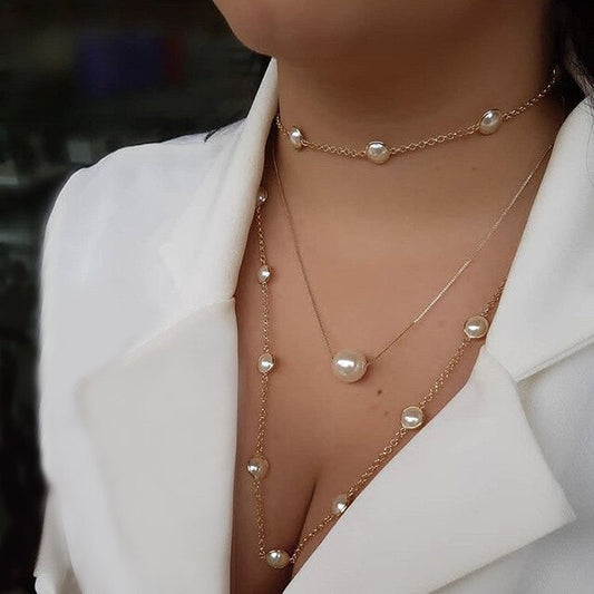 All-match pearl necklace women