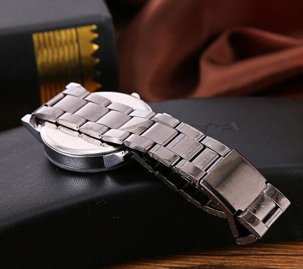 Casual steel belt men's watch couple watch