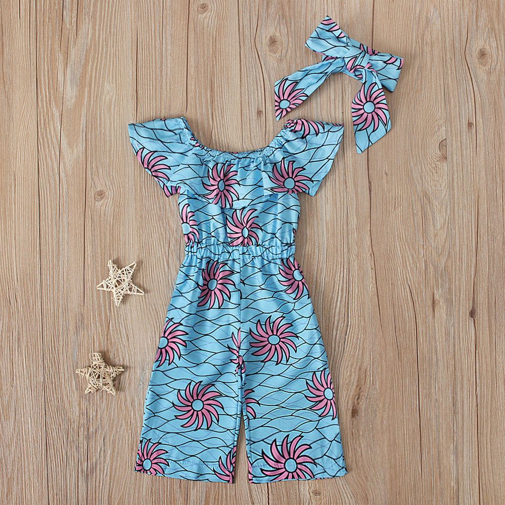 European and American summer Ruffle Jumpsuit