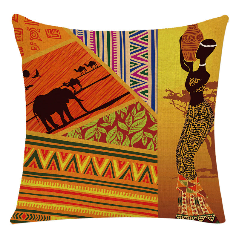 African Woman Housewares Bed Cushion Cover Car Pillow