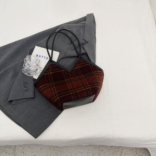 Plaid Print Tote Bag